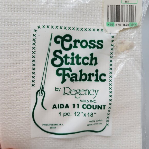 Aida 11 Count Lot of 5 Cross Stitch Fabric Cotton White Cream Color 12 x 18 Each - Picture 4 of 7